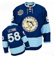 Pittsburgh Penguins 58 Kris Letang 2011 Winter Classic blue Jersey Pittsburgh Penguins 58 Kris Letang 2011 Winter Classic blue Jersey