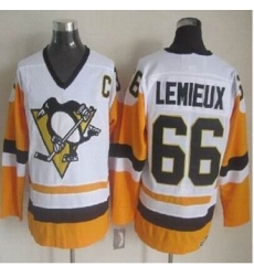 Pittsburgh Penguins #66 Mario Lemieux White Black CCM Throwback Stitched NHL Jersey Pittsburgh Penguins #66 Mario Lemieux White Black CCM Throwback Stitched NHL Jersey