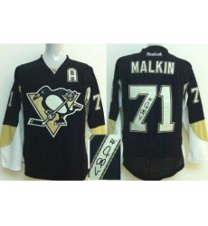Pittsburgh Penguins 71 Evgeni Malkin Black Signed Jerseys Pittsburgh Penguins 71 Evgeni Malkin Black Signed Jerseys
