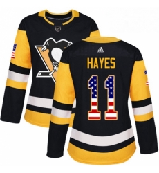 Womens Adidas Pittsburgh Penguins 11 Jimmy Hayes Authentic Black USA Flag Fashion NHL Jersey Womens Adidas Pittsburgh Penguins 11 Jimmy Hayes Authentic Black USA Flag Fashion NHL Jersey
