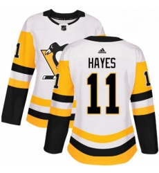 Womens Adidas Pittsburgh Penguins 11 Jimmy Hayes Authentic White Away NHL Jersey Womens Adidas Pittsburgh Penguins 11 Jimmy Hayes Authentic White Away NHL Jersey