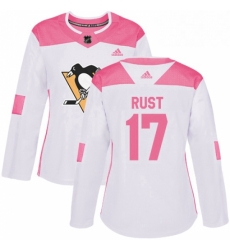 Womens Adidas Pittsburgh Penguins 17 Bryan Rust Authentic WhitePink Fashion NHL Jersey Womens Adidas Pittsburgh Penguins 17 Bryan Rust Authentic WhitePink Fashion NHL Jersey
