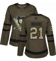 Womens Adidas Pittsburgh Penguins 21 Michel Briere Authentic Green Salute to Service NHL Jersey Womens Adidas Pittsburgh Penguins 21 Michel Briere Authentic Green Salute to Service NHL Jersey
