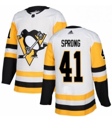 Womens Adidas Pittsburgh Penguins 41 Daniel Sprong Authentic White Away NHL Jersey Womens Adidas Pittsburgh Penguins 41 Daniel Sprong Authentic White Away NHL Jersey