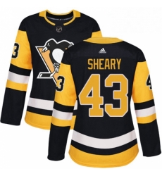 Womens Adidas Pittsburgh Penguins 43 Conor Sheary Authentic Black Home NHL Jersey Womens Adidas Pittsburgh Penguins 43 Conor Sheary Authentic Black Home NHL Jersey