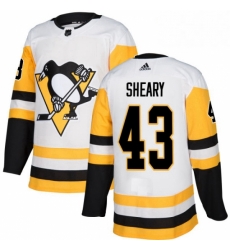 Womens Adidas Pittsburgh Penguins 43 Conor Sheary Authentic White Away NHL Jersey Womens Adidas Pittsburgh Penguins 43 Conor Sheary Authentic White Away NHL Jersey