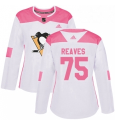 Womens Adidas Pittsburgh Penguins 75 Ryan Reaves Authentic WhitePink Fashion NHL Jersey Womens Adidas Pittsburgh Penguins 75 Ryan Reaves Authentic WhitePink Fashion NHL Jersey