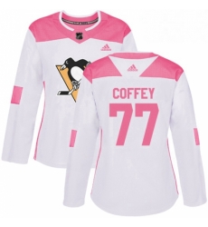 Womens Adidas Pittsburgh Penguins 77 Paul Coffey Authentic WhitePink Fashion NHL Jersey Womens Adidas Pittsburgh Penguins 77 Paul Coffey Authentic WhitePink Fashion NHL Jersey
