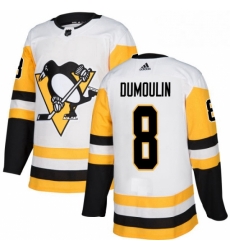 Womens Adidas Pittsburgh Penguins 8 Brian Dumoulin Authentic White Away NHL Jersey Womens Adidas Pittsburgh Penguins 8 Brian Dumoulin Authentic White Away NHL Jersey