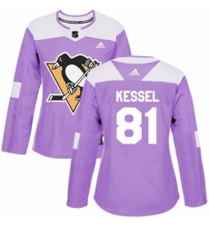 Womens Adidas Pittsburgh Penguins 81 Phil Kessel Authentic Purple Fights Cancer Practice NHL Jersey Womens Adidas Pittsburgh Penguins 81 Phil Kessel Authentic Purple Fights Cancer Practice NHL Jersey