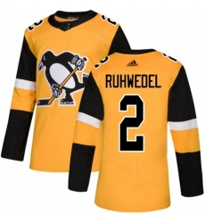 Youth Adidas Pittsburgh Penguins 2 Chad Ruhwedel Authentic Gold Alternate NHL Jersey Youth Adidas Pittsburgh Penguins 2 Chad Ruhwedel Authentic Gold Alternate NHL Jersey