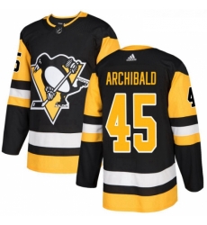 Youth Adidas Pittsburgh Penguins 45 Josh Archibald Authentic Black Home NHL Jersey Youth Adidas Pittsburgh Penguins 45 Josh Archibald Authentic Black Home NHL Jersey