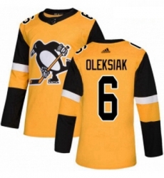 Youth Adidas Pittsburgh Penguins 6 Jamie Oleksiak Authentic Gold Alternate NHL Jerse Youth Adidas Pittsburgh Penguins 6 Jamie Oleksiak Authentic Gold Alternate NHL Jerse
