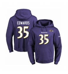 Football Mens Baltimore Ravens 35 Gus Edwards Purple Name Number Pullover Hoodie Football Mens Baltimore Ravens 35 Gus Edwards Purple Name Number Pullover Hoodie