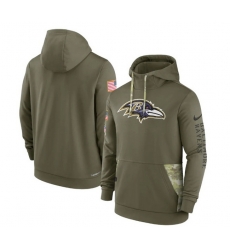 Men Baltimore Ravens 2022 Olive Salute To Service Therma Performance Pullover Hoodie Men Baltimore Ravens 2022 Olive Salute To Service Therma Performance Pullover Hoodie