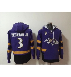 Men Baltimore Ravens 3 Odell Beckham Jr Ageless Must Have Lace Up Pullover Hoodie Men Baltimore Ravens 3 Odell Beckham Jr Ageless Must Have Lace Up Pullover Hoodie