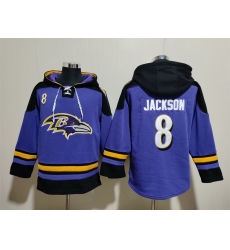 Men Baltimore Ravens 8 Lamar Jackson Ageless Must Have Lace Up Pullover Hoodie Men Baltimore Ravens 8 Lamar Jackson Ageless Must Have Lace Up Pullover Hoodie