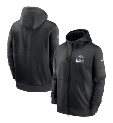 Men Baltimore Ravens New 2020 Nike Gray Black Fan Gear Mascot Performance Full Zip Hoodie Men Baltimore Ravens New 2020 Nike Gray Black Fan Gear Mascot Performance Full Zip Hoodie