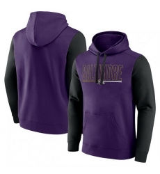 Men Black Baltimore Ravens Outline Pullover Hoodie Men Black Baltimore Ravens Outline Pullover Hoodie