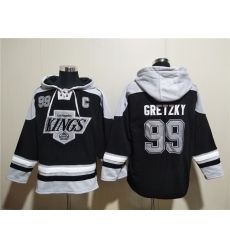 Men Los Angeles Kings 99 Wayne Gretzky Black Ageless Must Have Lace Up Pullover Hoodie Men Los Angeles Kings 99 Wayne Gretzky Black Ageless Must Have Lace Up Pullover Hoodie