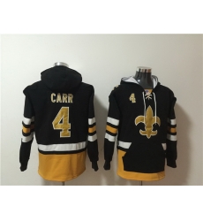 Men New Orleans Saints 4 Derek Carr Black Ageless Must Have Lace Up Pullover Hoodie Men New Orleans Saints 4 Derek Carr Black Ageless Must Have Lace Up Pullover Hoodie