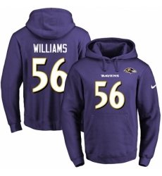 NFL Mens Nike Baltimore Ravens 56 Tim Williams Purple Name Number Pullover Hoodie NFL Mens Nike Baltimore Ravens 56 Tim Williams Purple Name Number Pullover Hoodie