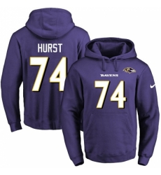 NFL Mens Nike Baltimore Ravens 74 James Hurst Purple Name Number Pullover Hoodie NFL Mens Nike Baltimore Ravens 74 James Hurst Purple Name Number Pullover Hoodie