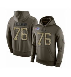 Football Mens Buffalo Bills 76 Jon Feliciano Green Salute To Service Pullover Hoodie Football Mens Buffalo Bills 76 Jon Feliciano Green Salute To Service Pullover Hoodie