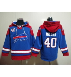 NFL Men Buffalo Bills 40 Von Miller Stitched Hoodie NFL Men Buffalo Bills 40 Von Miller Stitched Hoodie