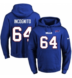 NFL Mens Nike Buffalo Bills 64 Richie Incognito Royal Blue Name Number Pullover Hoodie NFL Mens Nike Buffalo Bills 64 Richie Incognito Royal Blue Name Number Pullover Hoodie