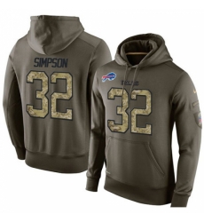 NFL Nike Buffalo Bills 32 O J Simpson Green Salute To Service Mens Pullover Hoodie NFL Nike Buffalo Bills 32 O J Simpson Green Salute To Service Mens Pullover Hoodie