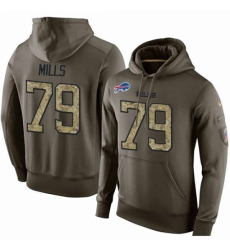 NFL Nike Buffalo Bills 79 Jordan Mills Green Salute To Service Mens Pullover Hoodie NFL Nike Buffalo Bills 79 Jordan Mills Green Salute To Service Mens Pullover Hoodie