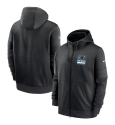 Men Carolina Panthers New 2020 Nike Gray Black Fan Gear Mascot Performance Full Zip Hoodie Men Carolina Panthers New 2020 Nike Gray Black Fan Gear Mascot Performance Full Zip Hoodie