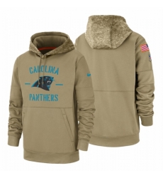 Mens Carolina Panthers 2019 Salute to Service Tan Sideline Therma Pullover Hoodie Mens Carolina Panthers 2019 Salute to Service Tan Sideline Therma Pullover Hoodie