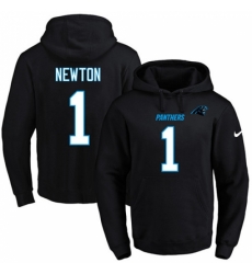 NFL Mens Nike Carolina Panthers 1 Cam Newton Black Name Number Pullover Hoodie NFL Mens Nike Carolina Panthers 1 Cam Newton Black Name Number Pullover Hoodie