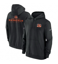 Men Cincinnati Bengals Black Sideline Club Fleece Pullover Hoodie Men Cincinnati Bengals Black Sideline Club Fleece Pullover Hoodie
