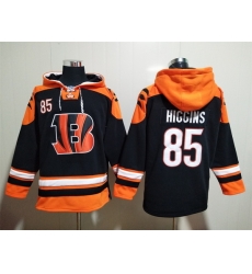 NFL Men Cincinnati Bengals 85 Tee Higgins Stitched Hoodie NFL Men Cincinnati Bengals 85 Tee Higgins Stitched Hoodie