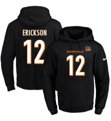 NFL Mens Nike Cincinnati Bengals 12 Alex Erickson Black Name Number Pullover Hoodie NFL Mens Nike Cincinnati Bengals 12 Alex Erickson Black Name Number Pullover Hoodie