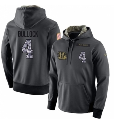 NFL Mens Nike Cincinnati Bengals 4 Randy Bullock Stitched Black Anthracite Salute to Service Player Performance Hoodie NFL Mens Nike Cincinnati Bengals 4 Randy Bullock Stitched Black Anthracite Salute to Service Player Performance Hoodie