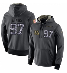 NFL Mens Nike Cincinnati Bengals 97 Geno Atkins Stitched Black Anthracite Salute to Service Player Performance Hoodie NFL Mens Nike Cincinnati Bengals 97 Geno Atkins Stitched Black Anthracite Salute to Service Player Performance Hoodie