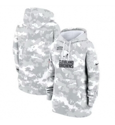 Women Cleveland Browns 2024 Arctic Camo Salute To Service Club Fleece Pullover Hoodie Women Cleveland Browns 2024 Arctic Camo Salute To Service Club Fleece Pullover Hoodie