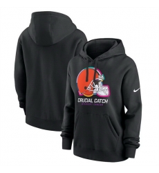 Women Cleveland Browns Black 2024 Crucial Catch Club Pullover Hoodie Women Cleveland Browns Black 2024 Crucial Catch Club Pullover Hoodie