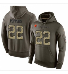NFL Nike Cleveland Browns 22 Jabrill Peppers Green Salute To Service Mens Pullover Hoodie NFL Nike Cleveland Browns 22 Jabrill Peppers Green Salute To Service Mens Pullover Hoodie