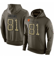 NFL Nike Cleveland Browns 81 Rashard Higgins Green Salute To Service Mens Pullover Hoodie NFL Nike Cleveland Browns 81 Rashard Higgins Green Salute To Service Mens Pullover Hoodie