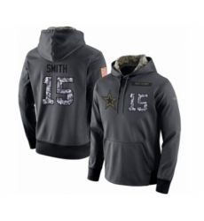 Football Mens Dallas Cowboys 15 Devin Smith Stitched Black Anthracite Salute to Service Player Performance Hoodie Football Mens Dallas Cowboys 15 Devin Smith Stitched Black Anthracite Salute to Service Player Performance Hoodie
