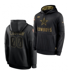 Men Custom Men Dallas Cowboys 2020 Salute To Service Black Sideline Performance Pullover Hoodie Men Custom Men Dallas Cowboys 2020 Salute To Service Black Sideline Performance Pullover Hoodie