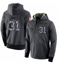 NFL Mens Nike Dallas Cowboys 31 Byron Jones Stitched Black Anthracite Salute to Service Player Performance Hoodie NFL Mens Nike Dallas Cowboys 31 Byron Jones Stitched Black Anthracite Salute to Service Player Performance Hoodie