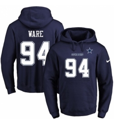 NFL Mens Nike Dallas Cowboys 94 DeMarcus Ware Navy Blue Name Number Pullover Hoodie NFL Mens Nike Dallas Cowboys 94 DeMarcus Ware Navy Blue Name Number Pullover Hoodie