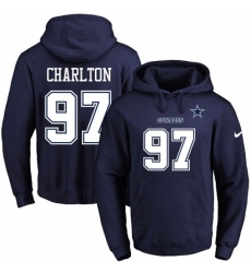 NFL Mens Nike Dallas Cowboys 97 Taco Charlton Navy Blue Name Number Pullover Hoodie NFL Mens Nike Dallas Cowboys 97 Taco Charlton Navy Blue Name Number Pullover Hoodie