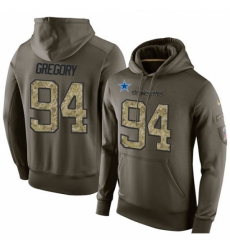 NFL Nike Dallas Cowboys 94 Randy Gregory Green Salute To Service Mens Pullover Hoodie NFL Nike Dallas Cowboys 94 Randy Gregory Green Salute To Service Mens Pullover Hoodie